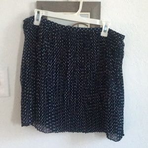 Madewell size L blue polka dot chiffon skirt